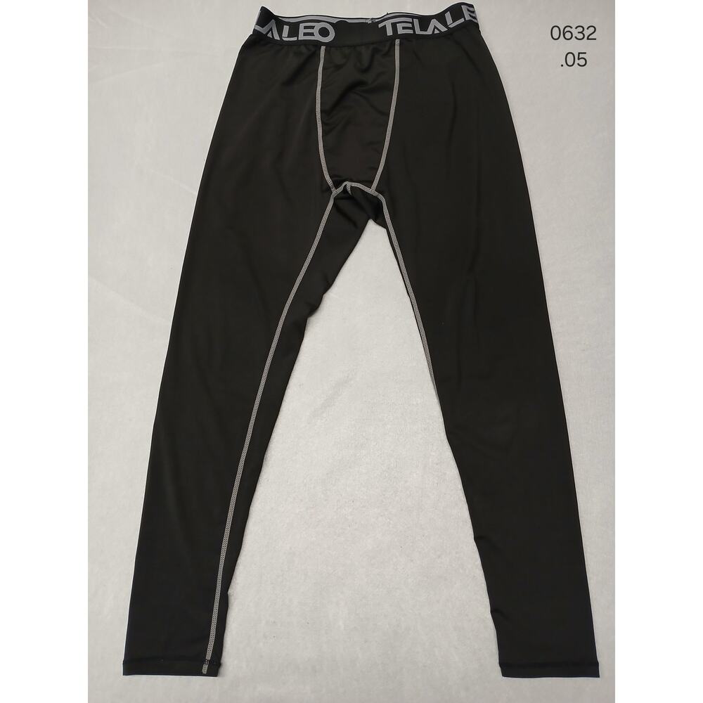 Telaleo (Large) Black Polyester Blend Stretch Long Leggings